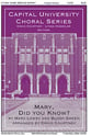 Mary, Did You Know? SATB choral sheet music cover